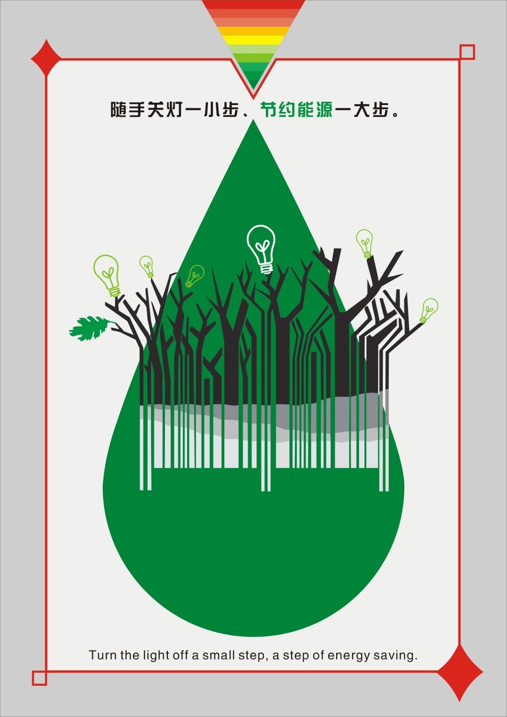 随手关灯节约能源