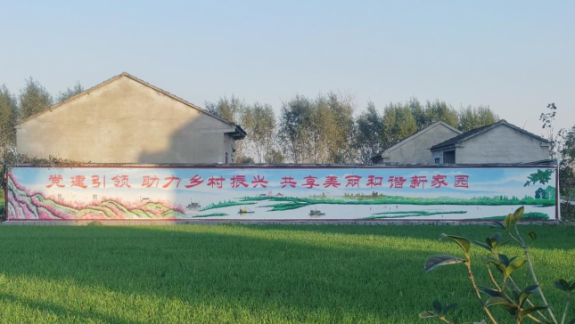 美丽乡村建设进展萧县圣泉镇单楼村多彩墙绘描底色美丽乡村入画来