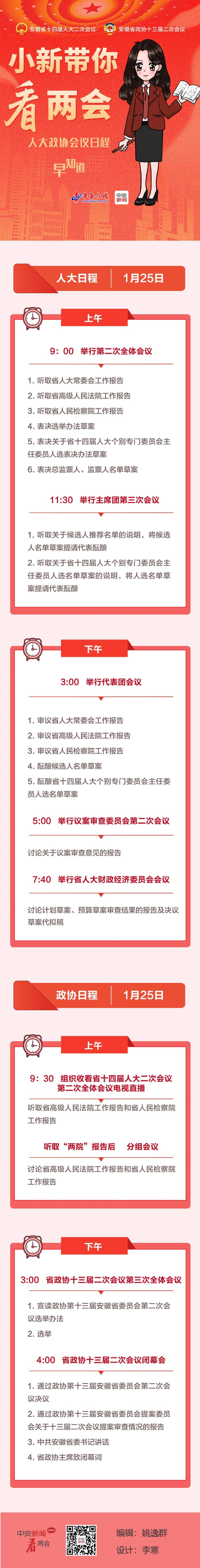 图说人大政协会议日程早知道1月25日